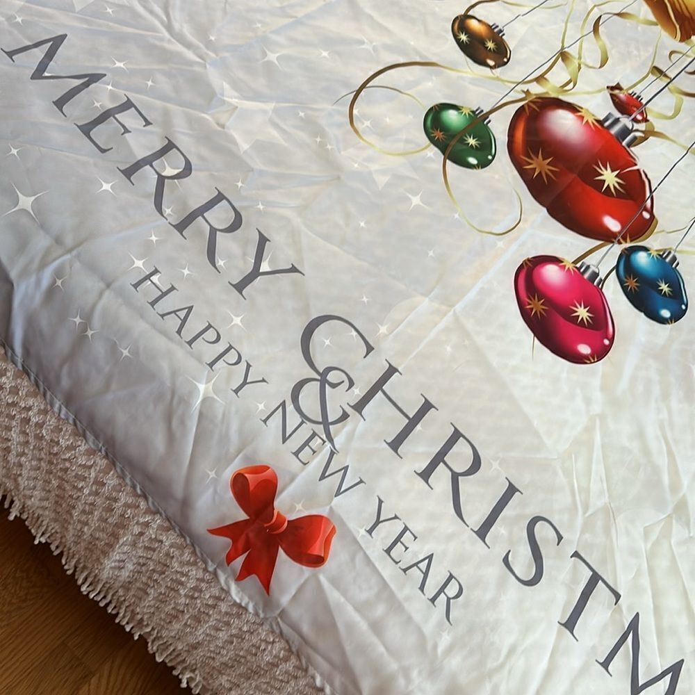 Christmas Shower Curtain Ornaments Nylon Standard Size - Picture 3 of 5